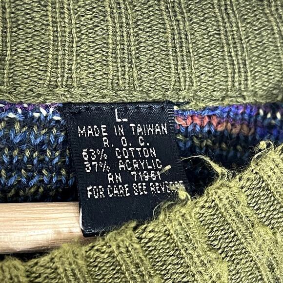 BACHRACH MULTICOLOR MEN'S  KNIT SWEATER SIZE L - Picture 7 of 9